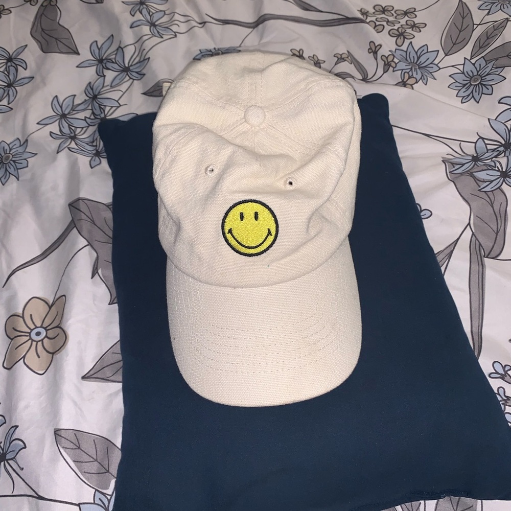 Cheerful Cream Smiley Face Hat